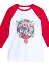 Mickey Mouse and Friends Holiday Baseball T-Shirt for Adults