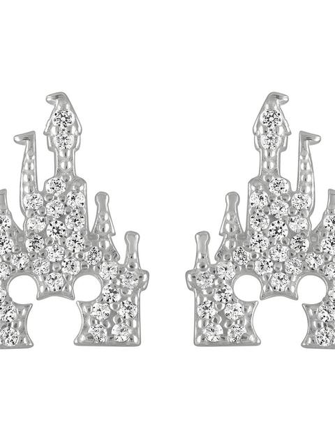 Mickey Mouse Fantasyland Castle Earrings by Rebecca Hook – Silver