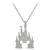 Mickey Mouse Fantasyland Castle Necklace by Rebecca Hook – Silver