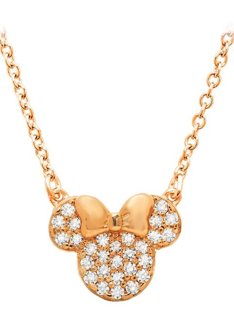 Minnie Mouse Icon Necklace by CRISLU – Rose Gold