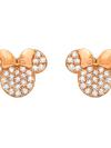 Minnie Mouse Icon Stud Earrings by CRISLU – Rose Gold