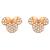 Minnie Mouse Icon Stud Earrings by CRISLU – Rose Gold