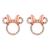 Minnie Mouse Rose Gold Icon Earrings by Rebecca Hook