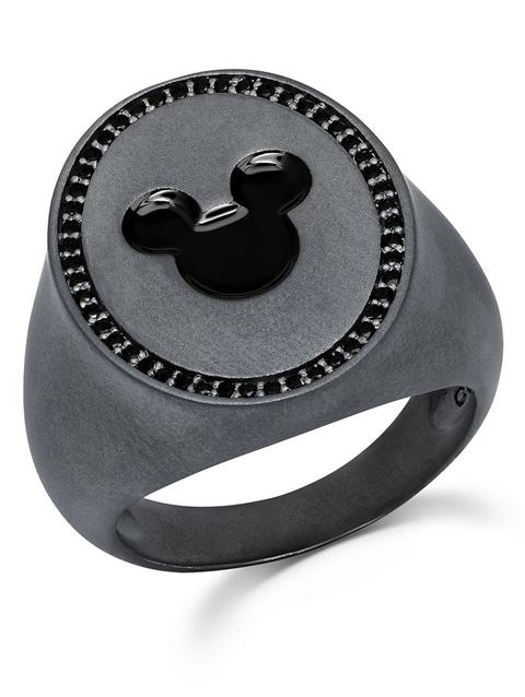 Mickey Mouse Icon Signet Ring for Men by CRISLU