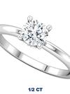 Mickey Mouse Fairy Tale Solitaire Diamond Engagement Ring