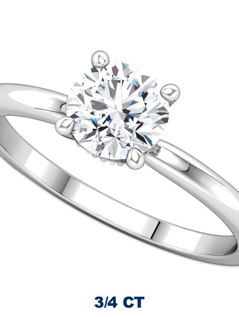 Mickey Mouse Fairy Tale Solitaire Diamond Engagement Ring