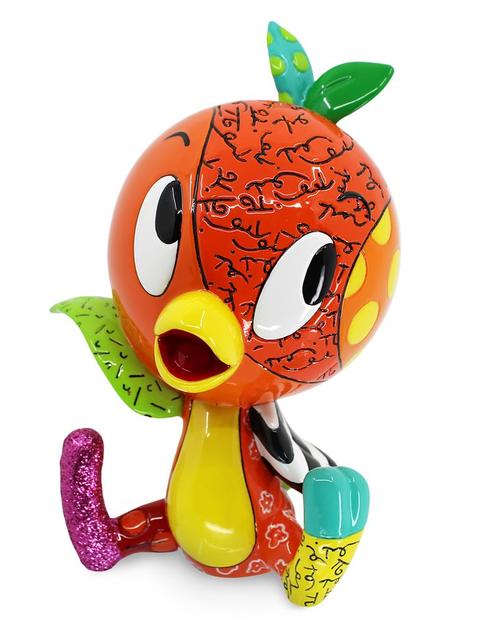 Orange Bird Figure by Britto