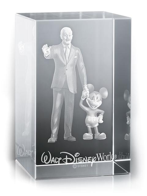 Mickey Mouse and Walt Disney Laser Cube by Arribas – Walt Disney World