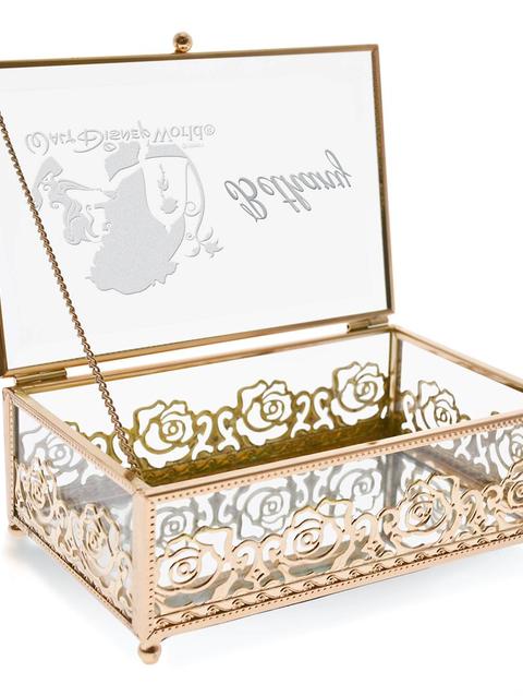 Beauty and the Beast Glass Jewelry Box by Arribas – Personalized