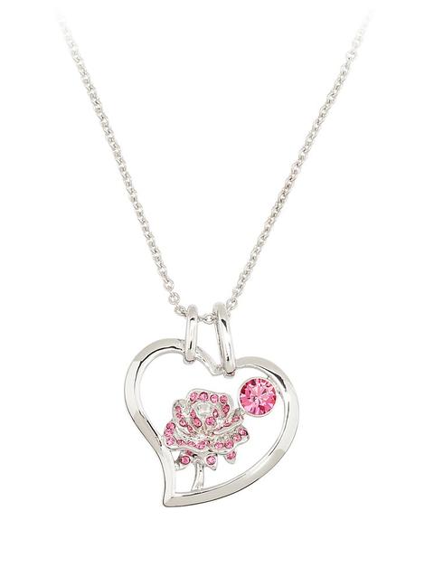 Belle Crystal Rose Necklace by Arribas