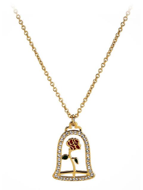 Beauty and the Beast Enchanted Rose Necklace by Arribas