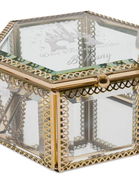 Walt Disney World Castle Glass Jewelry Box by Arribas – Personalized