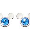 Mickey Mouse Icon Crystal Earrings by Arribas – Blue