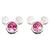 Mickey Mouse Icon Crystal Earrings by Arribas – Pink