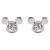 Mickey Mouse Icon Crystal Earrings by Arribas – Clear