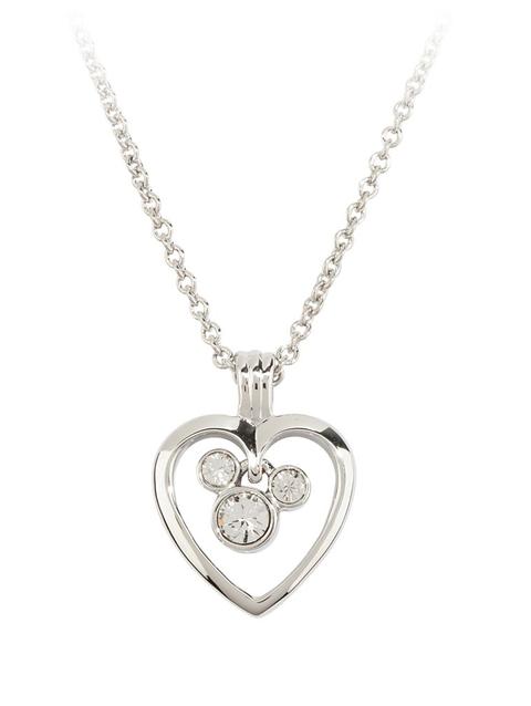 Mickey Mouse Icon in Heart Necklace by Arribas