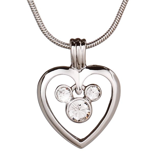 Mickey Mouse Icon in Heart Necklace by Arribas