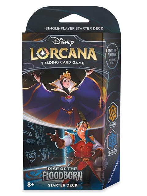 Disney Lorcana Trading Card Game by Ravensburger – Rise of the Floodborn – Starter Deck – Evil Queen and Gaston