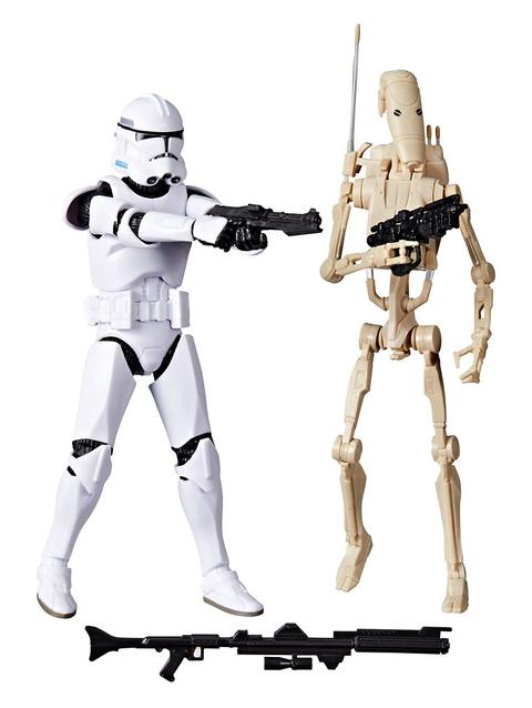 Phase II Clone Trooper and Battle Droid Action Figure Set – Star Wars: The Clone Wars – The Black Series