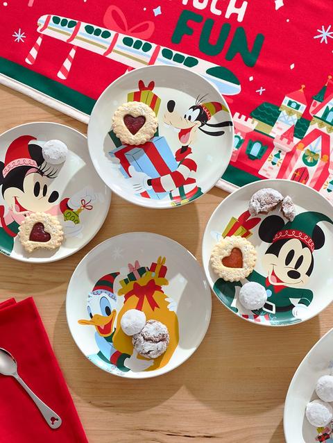 Mickey Mouse and Friends Holiday Plate Set