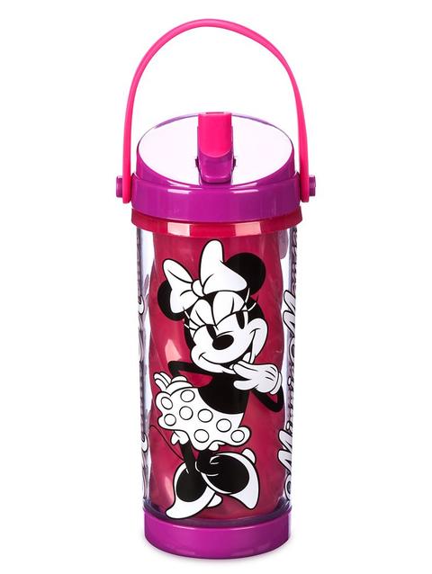 Minnie Mouse Color Changing Water Bottle with Built-In Straw