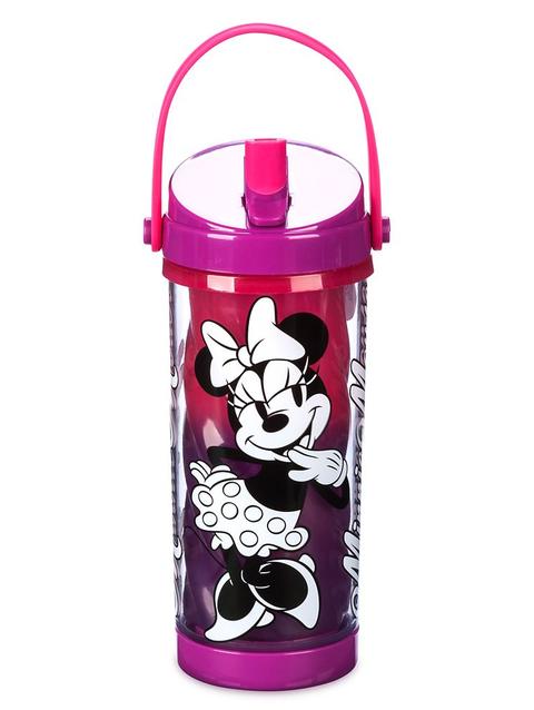 Minnie Mouse Color Changing Water Bottle with Built-In Straw