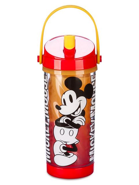 Mickey Mouse Color Changing Water Bottle with Built-In Straw