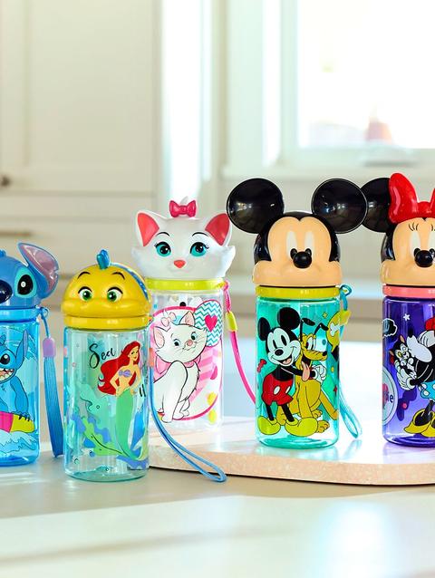 Stitch Figural Water Bottle with Built-In Straw – Lilo & Stitch