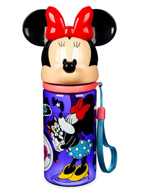 Minnie Mouse Figural Water Bottle with Built-In Straw