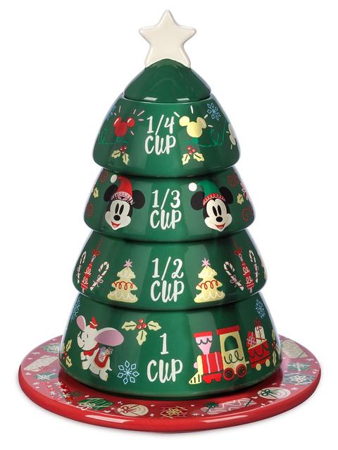 Mickey and Minnie Mouse Christmas Tree Stacking Measuring Cup Set