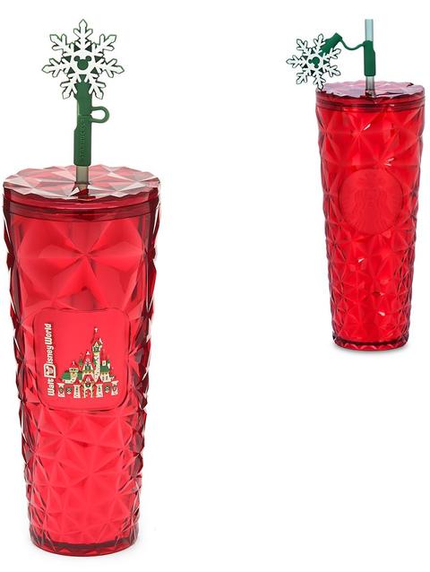 Walt Disney World Holiday Starbucks Bling Tumbler – Red