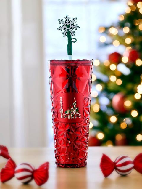 Walt Disney World Holiday Starbucks Bling Tumbler – Red