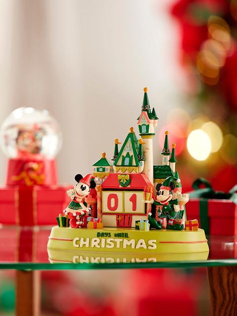 Mickey Mouse and Minnie Mouse Holiday Fantasyland Castle Countdown Calendar Figure