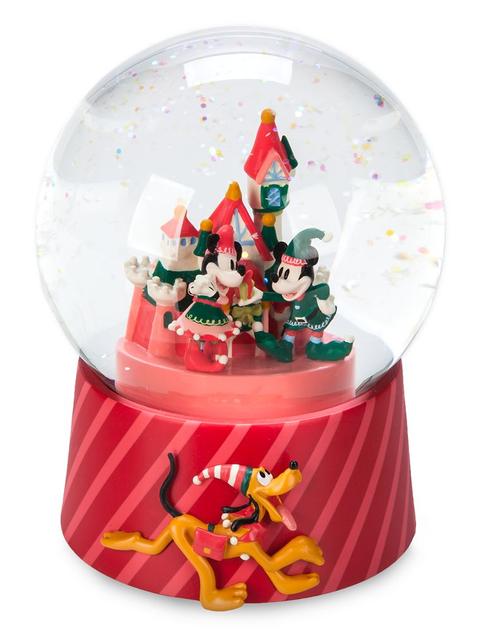 Mickey and Minnie Mouse Fantasyland Castle Holiday Snowglobe 2024