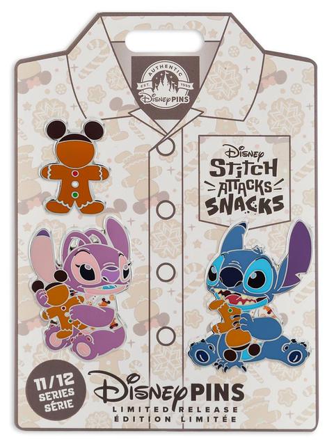 Stitch Attacks Snacks Pin Set – Gingerbread – November – Limited Release