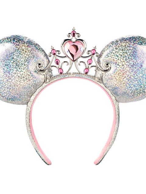 Disney Princess Iridescent Ear Headband with Tiara for Adults