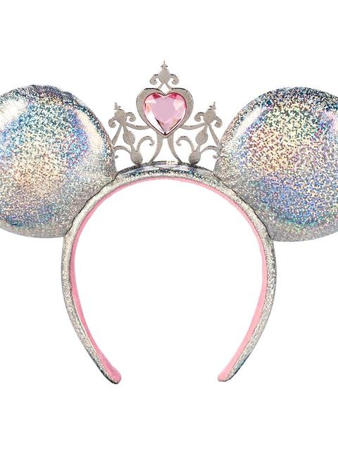 Disney Princess Iridescent Ear Headband with Tiara for Adults