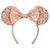 Minnie Mouse Sequined Ear Headband for Adults – Rose Gold