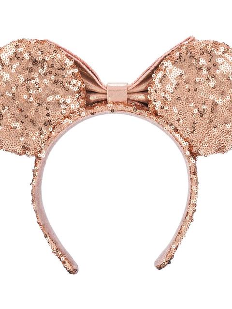 Minnie Mouse Sequined Ear Headband for Adults – Rose Gold