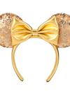 Minnie Mouse Gold Sequin Ear Headband for Adults