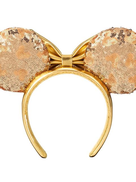 Minnie Mouse Gold Sequin Ear Headband for Adults