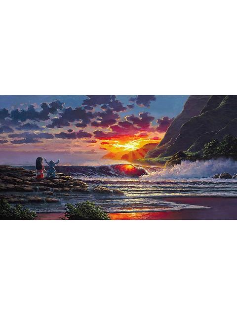 ''Lilo and Stitch Share a Sunset'' Gallery Wrapped Canvas by Rodel Gonzalez – Limited Edition