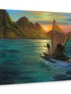 Moana ''Sailing into the Sun'' Giclée on Canvas by Walfrido Garcia