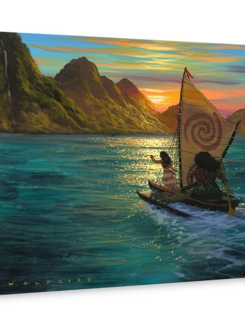 Moana ''Sailing into the Sun'' Giclée on Canvas by Walfrido Garcia