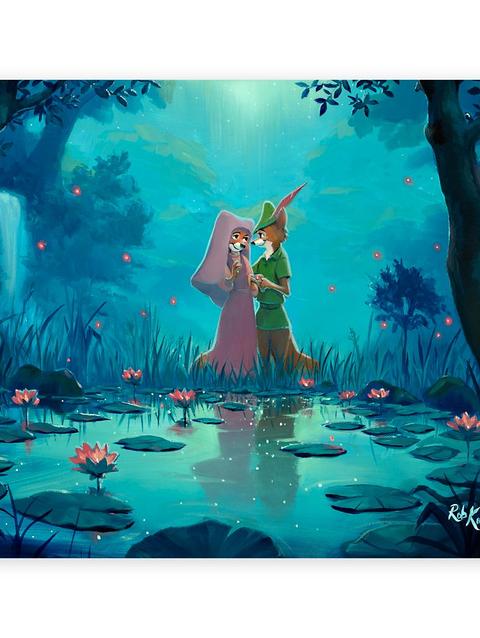 Robin Hood and Maid Marian ''Moonlight Proposal'' by Rob Kaz Canvas Artwork – Limited Edition