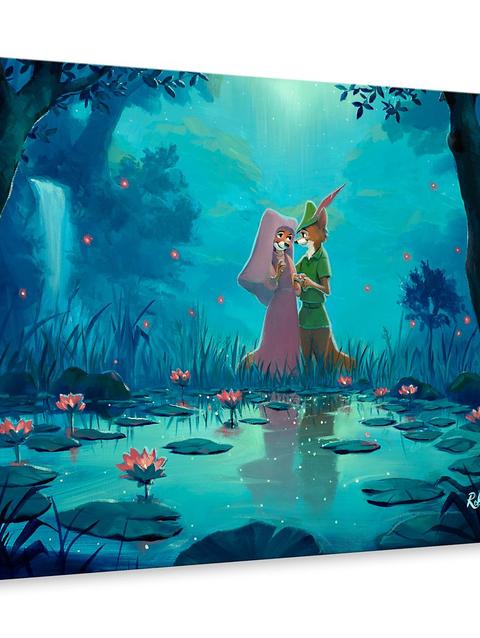 Robin Hood and Maid Marian ''Moonlight Proposal'' by Rob Kaz Canvas Artwork – Limited Edition