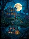 Mickey Mouse at The Haunted Mansion ''A Haunting Moon Rises'' by Rodel Gonzalez Canvas Artwork – Limited Edition