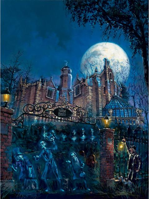 The Haunted Mansion ''Haunted Mansion'' by Rodel Gonzalez Canvas Artwork – Limited Edition