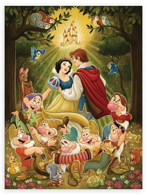 Snow White and the Seven Dwarfs ''Happily Ever After'' Giclée by Tim Rogerson – Limited Edition