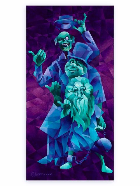 The Haunted Mansion ''Hitchhiking Ghosts'' Giclée by Tom Matousek – Limited Edition